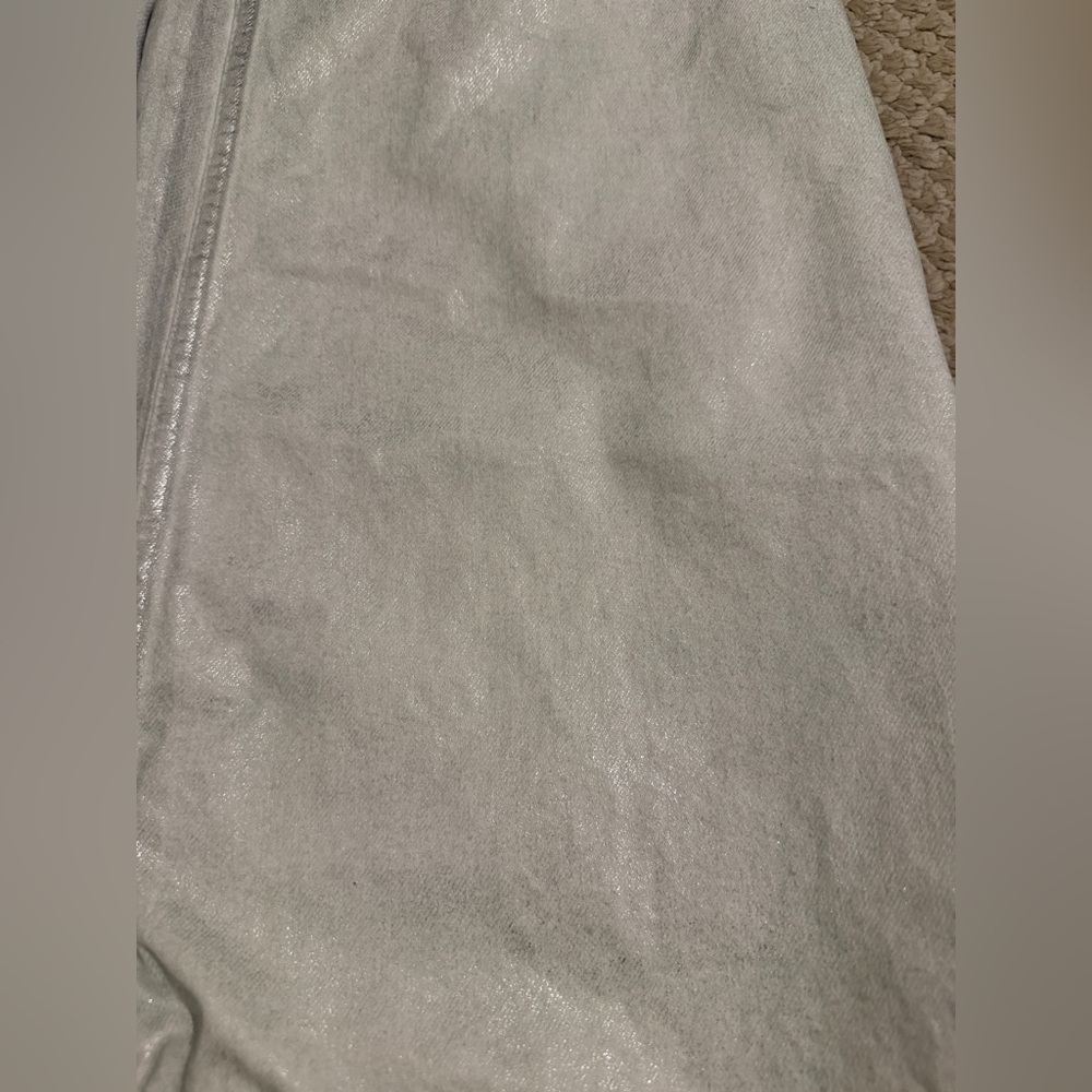 MANGO Metallic Finish Wide Leg Jeans SIZE : - Picture 10 of 16